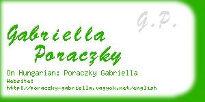 gabriella poraczky business card